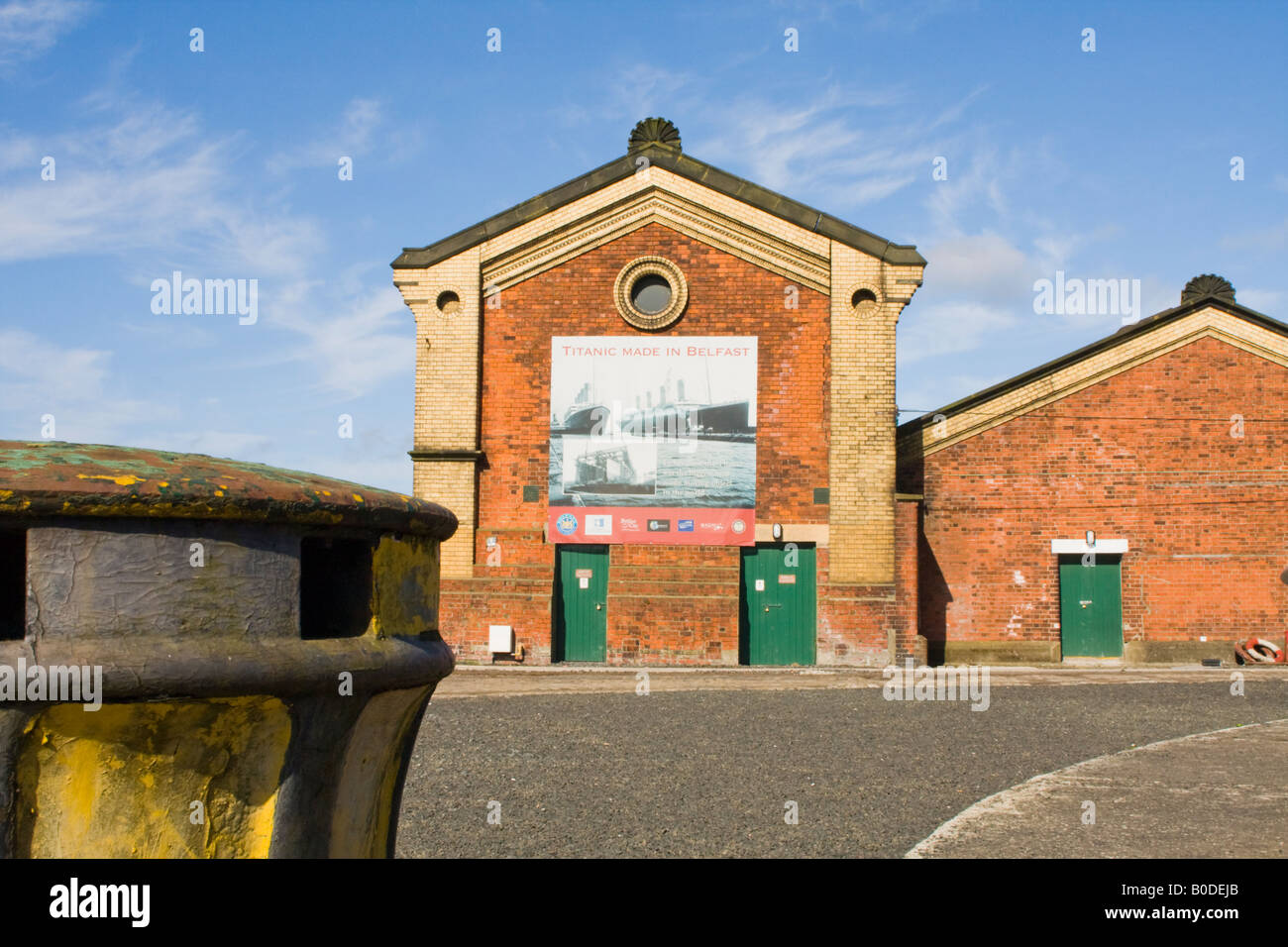 Rear of old Pump House Thompson Graving Dock Harland and Wolff Shipyard
