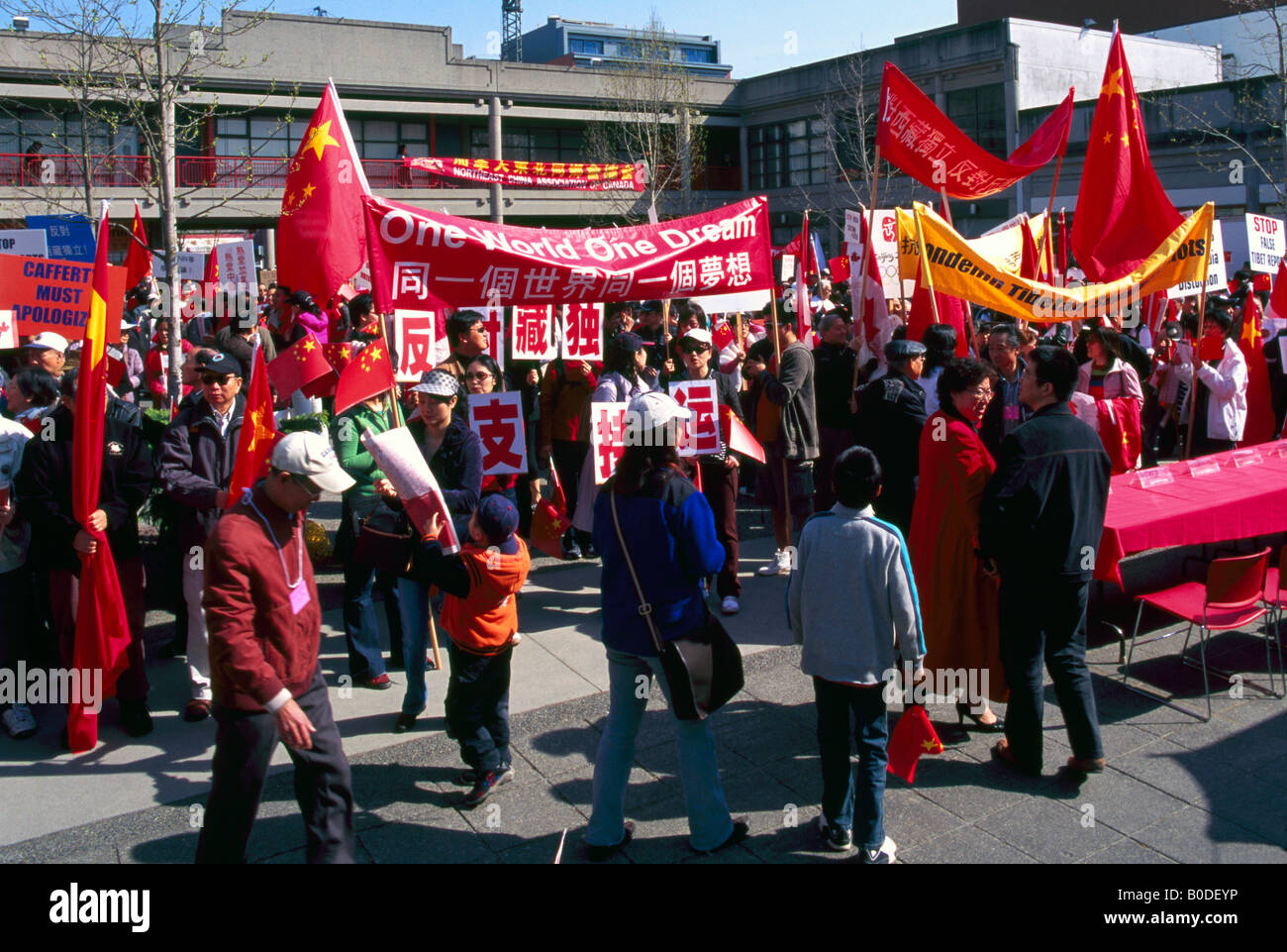 Peaceful Chinese Protest Rally held in Chinatown Vancouver British ...