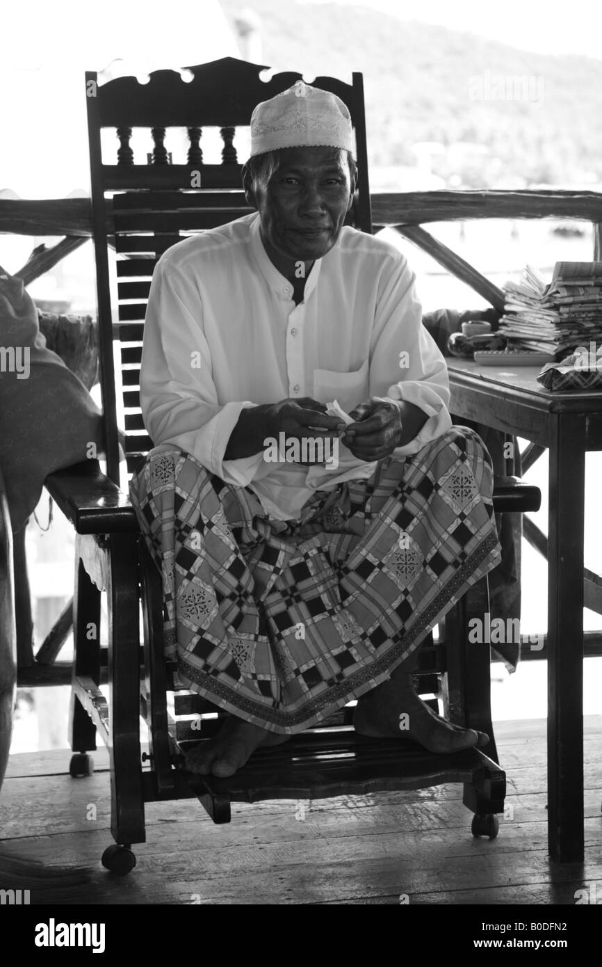 mayor of hua thanon muslim community, koh samui, thailand Stock Photo
