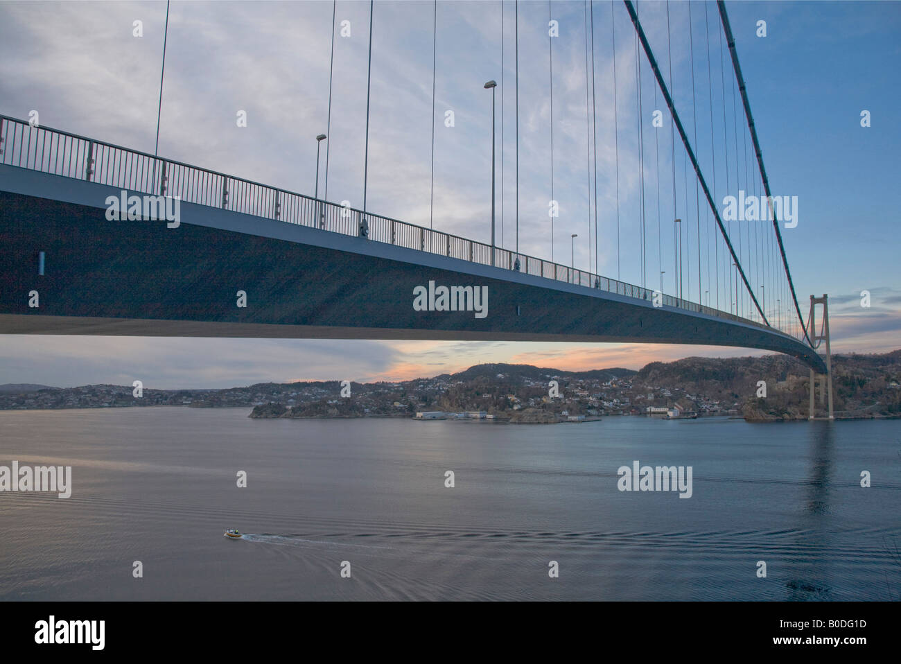 The Askoy suspension bridge outside of Bergen, Norway connecting the ...