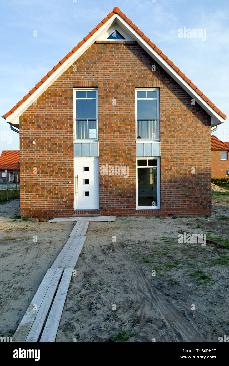 Newly built house, on a new development in the city of Oldenburg, Lower