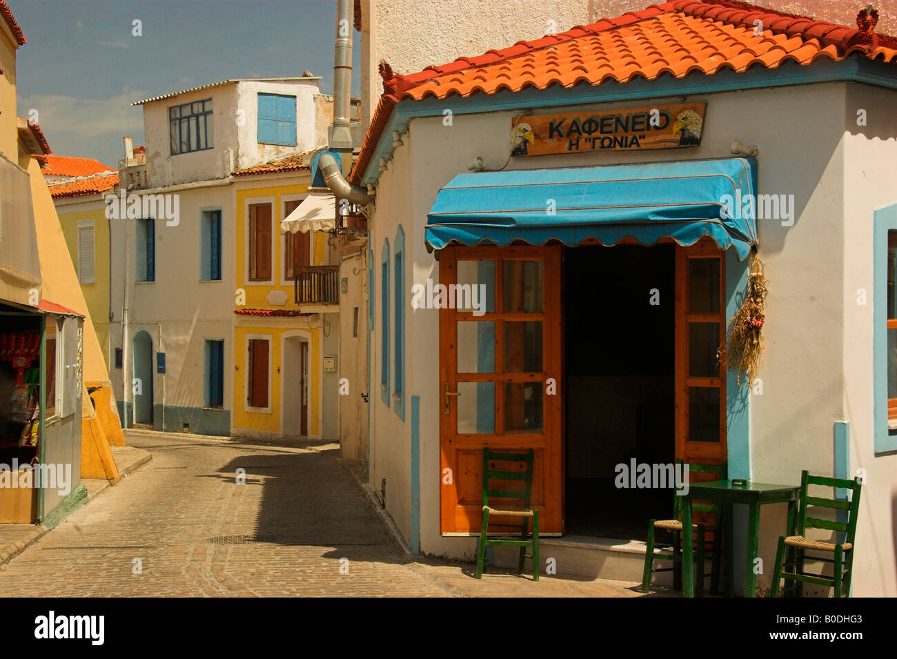 The Village Of Mitilini Samos Greece Stock Photo Alamy