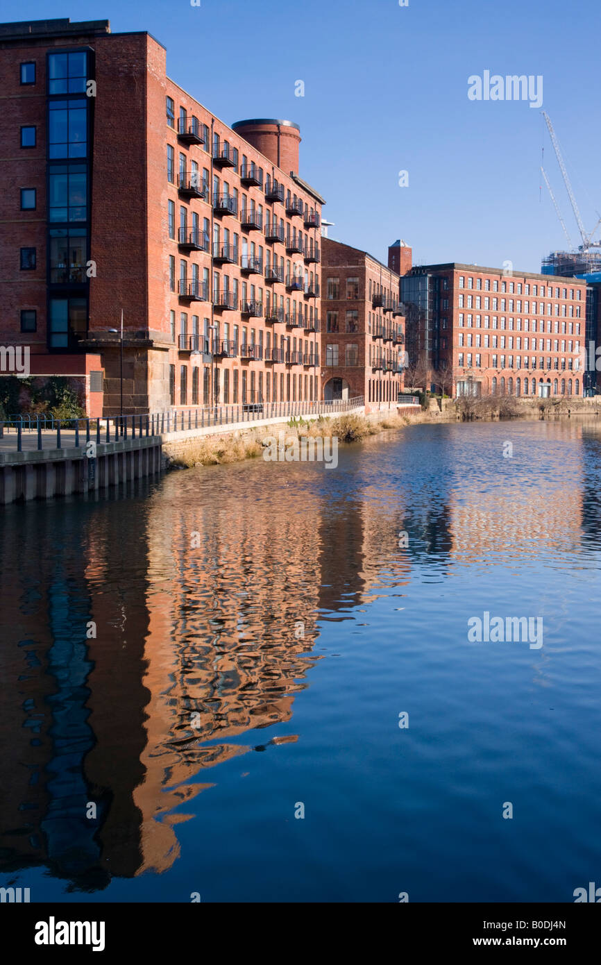 Roberts Wharf and River Aire Leeds Yorkshire UK Stock Photo Alamy