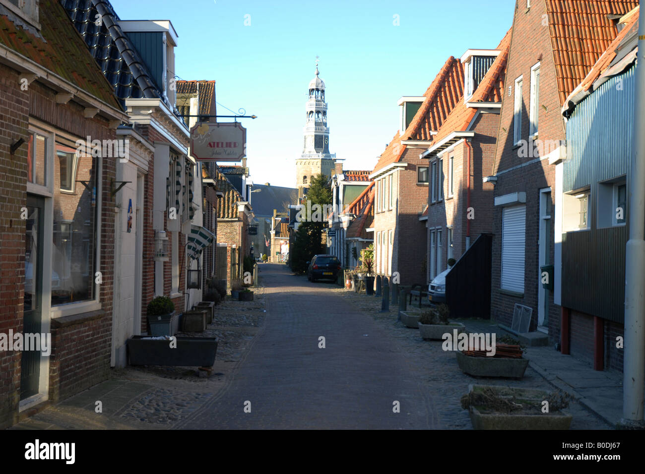 Street in Hindeloopen Stock Photo