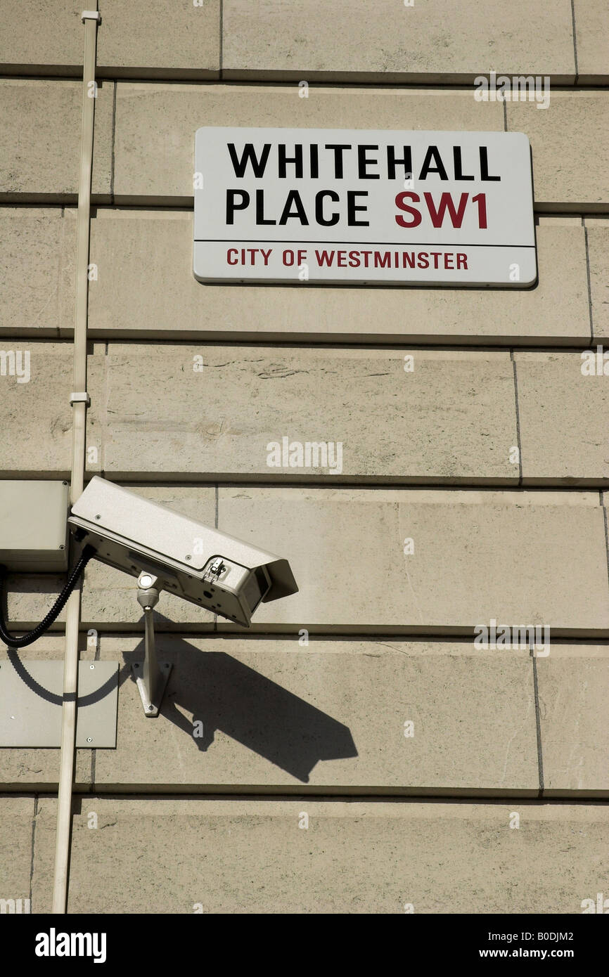 A security surveillance camera in Westminster, London, England, U.K