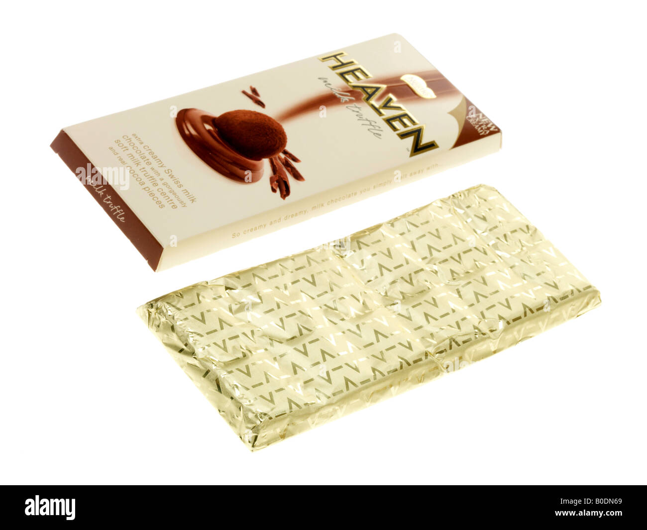 Milk Chocolate Truffle Bar Stock Photo Alamy