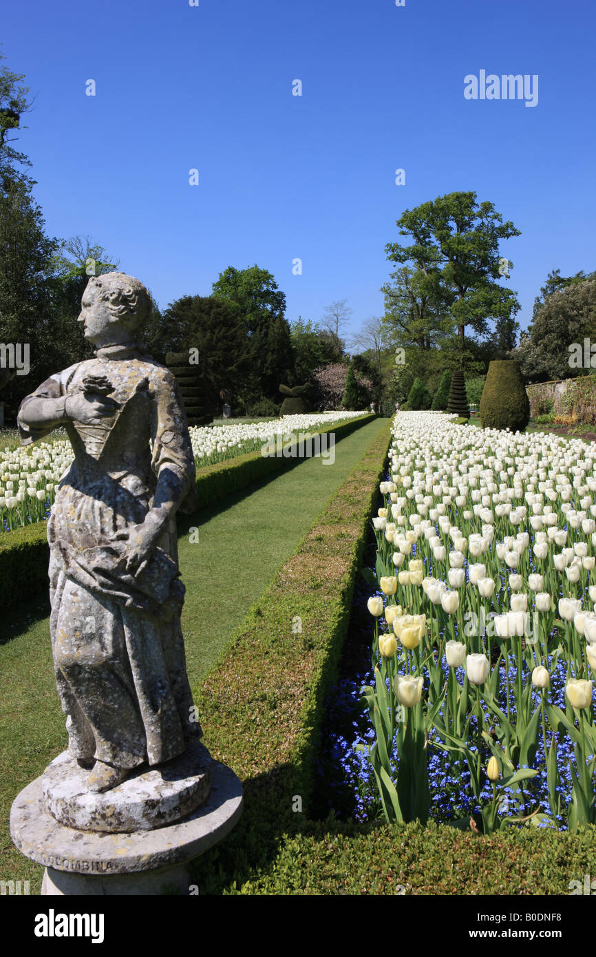 THe Long Garden at Cliveden Buckinghamshire England Stock Photo