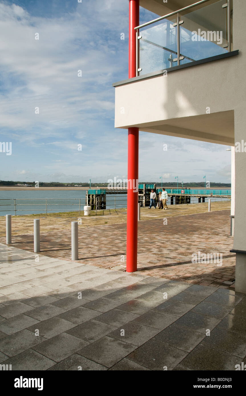 New waterfront riverside development of shops offices and luxury