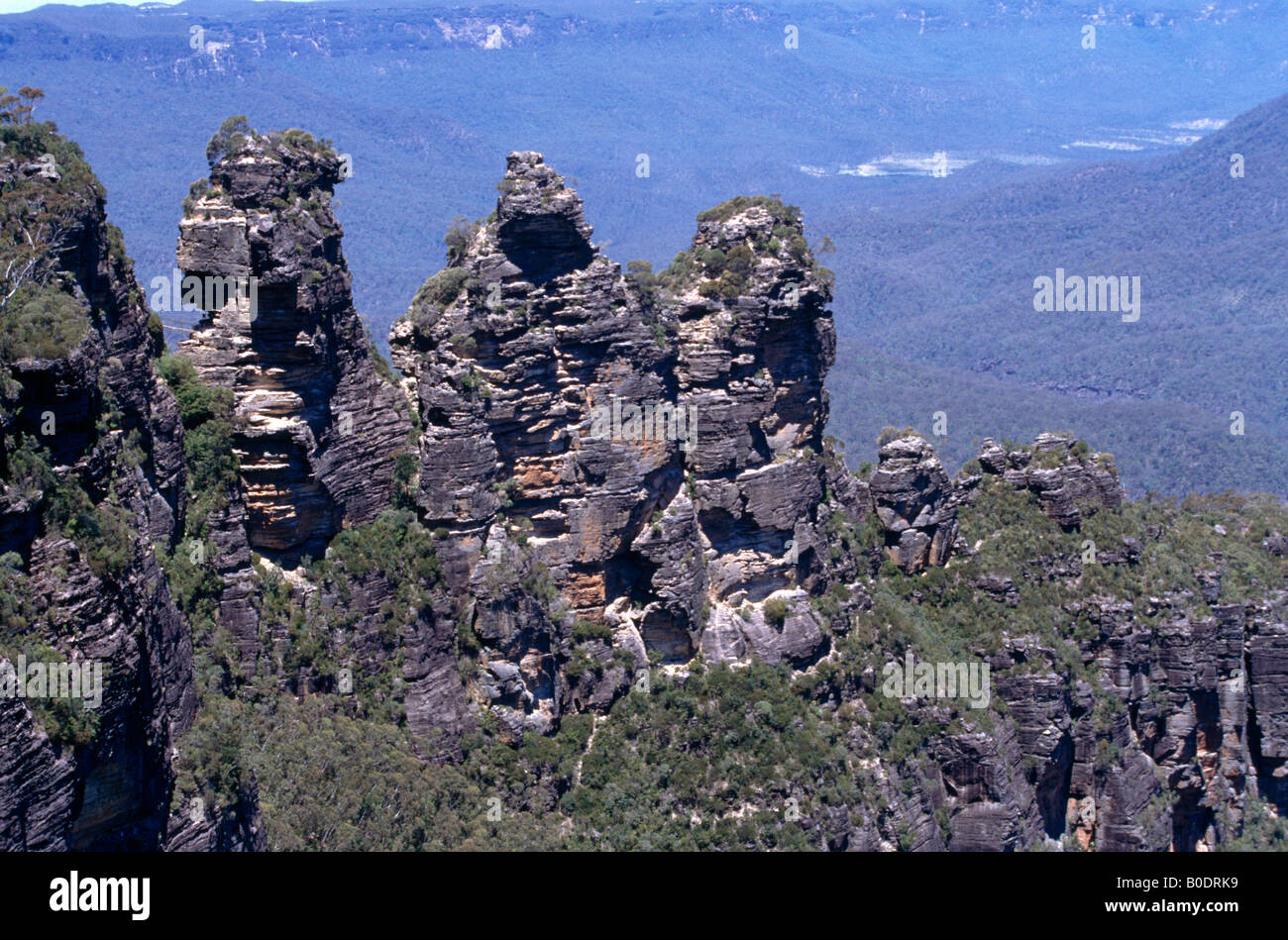 New South Wales Australia The Blue Mountains Three Sisters Stock Photo