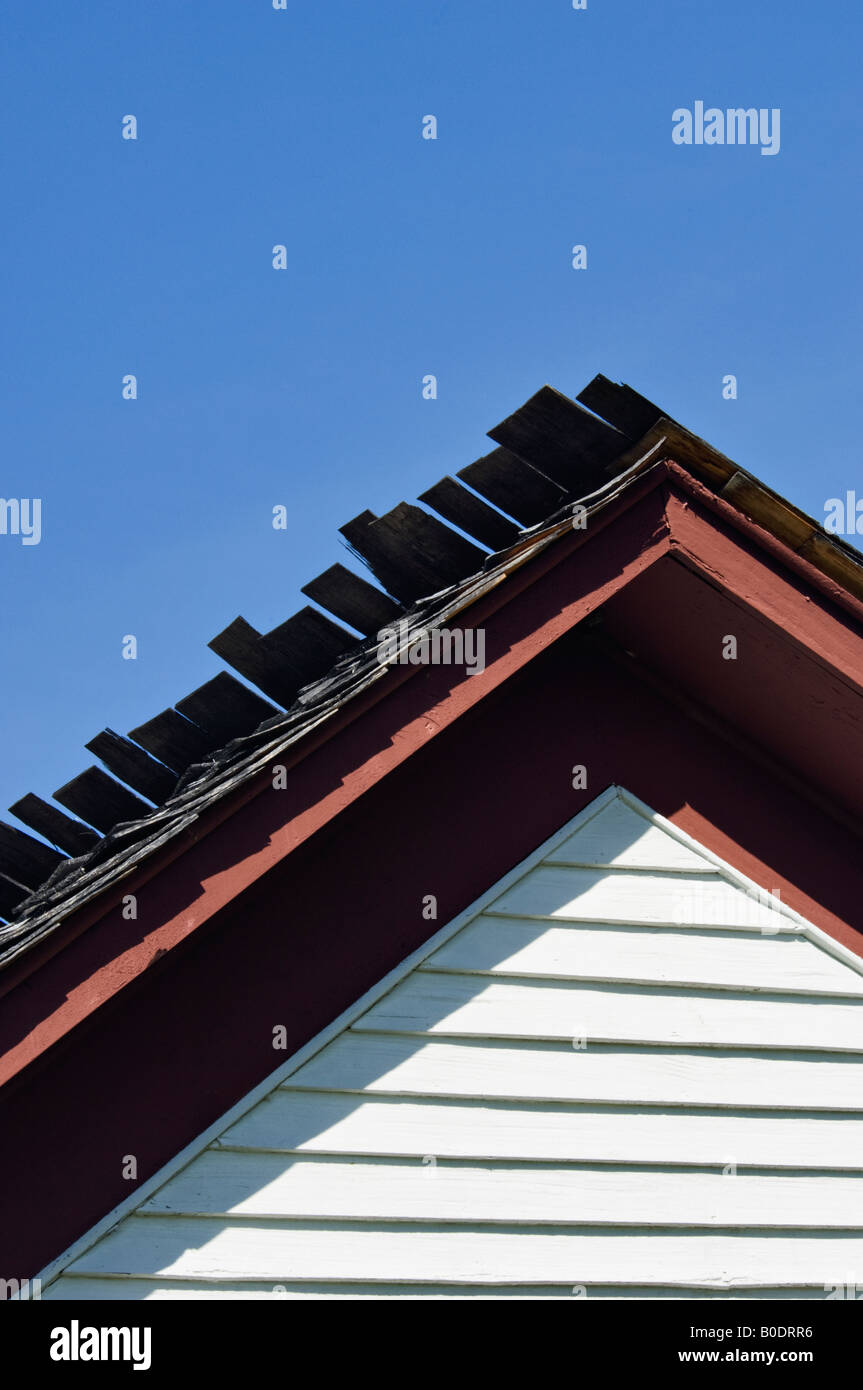 Gable End of Gregg Cable House in Cades Cove Great Smoky Mountains National Park Tennessee Stock Photo