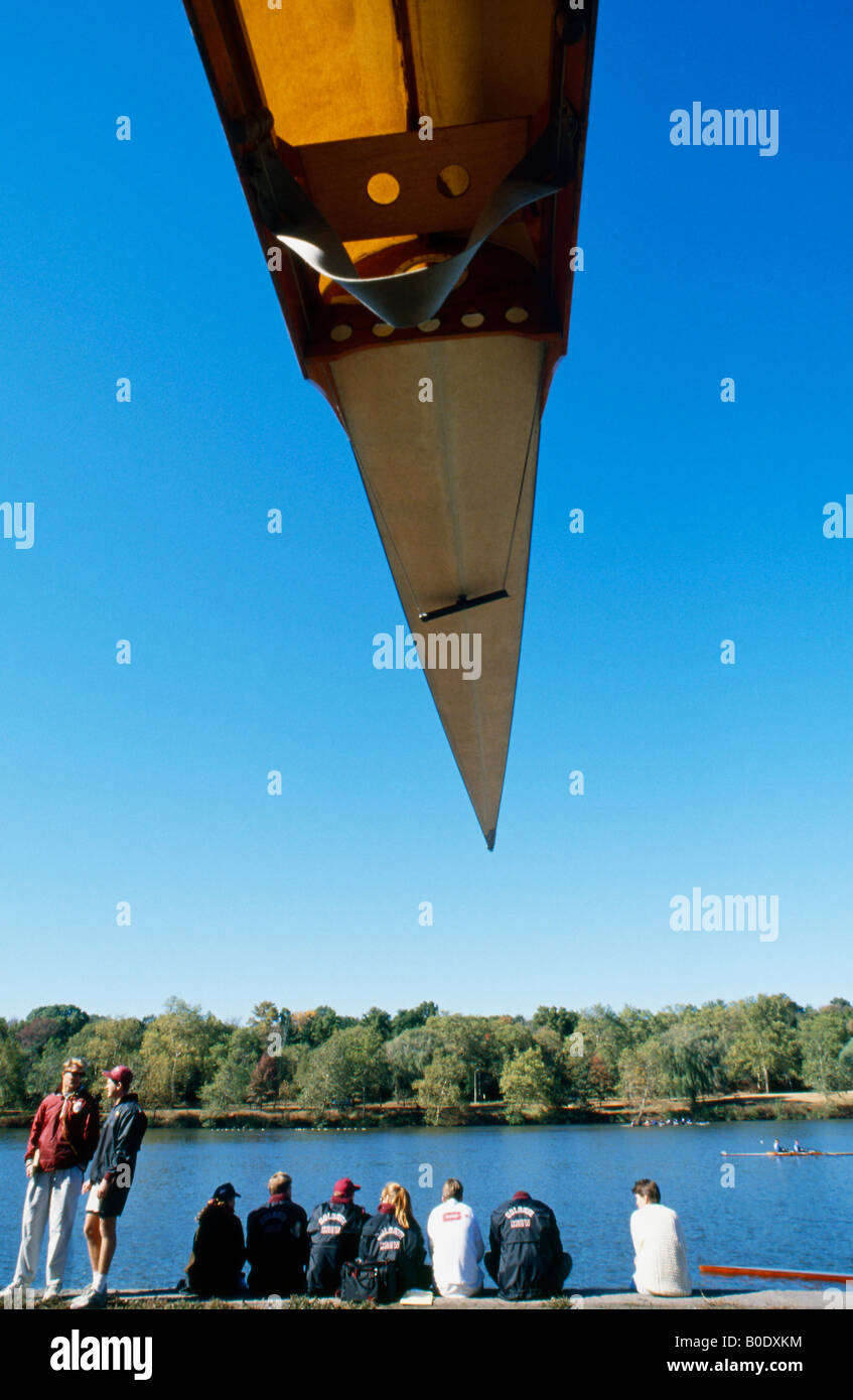Head of the Schuylkill Regatta. Sculling on the Schuylkill River