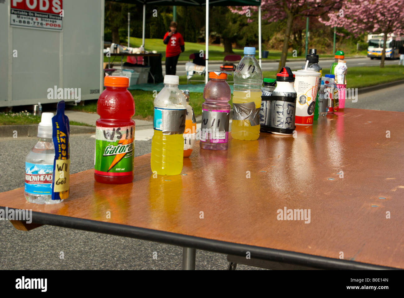 Special custom mixed high energy and hydrating drinks for marathon