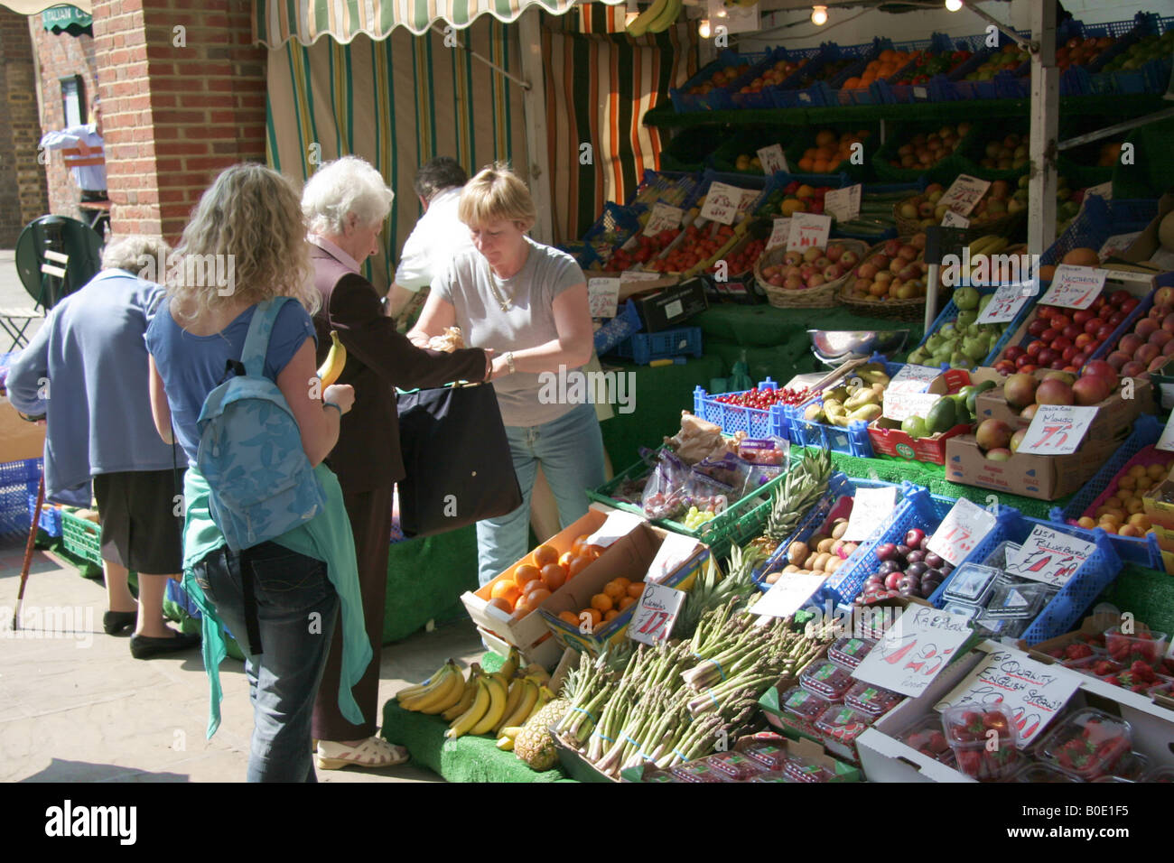 fruit and veg stall Stock Photo