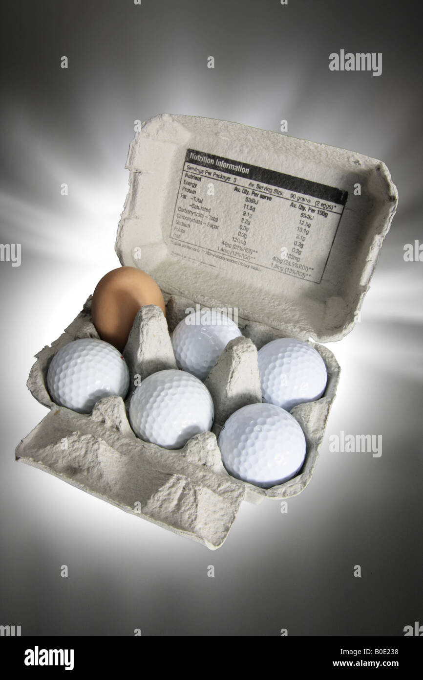 Golf balls in egg container hires stock photography and images Alamy