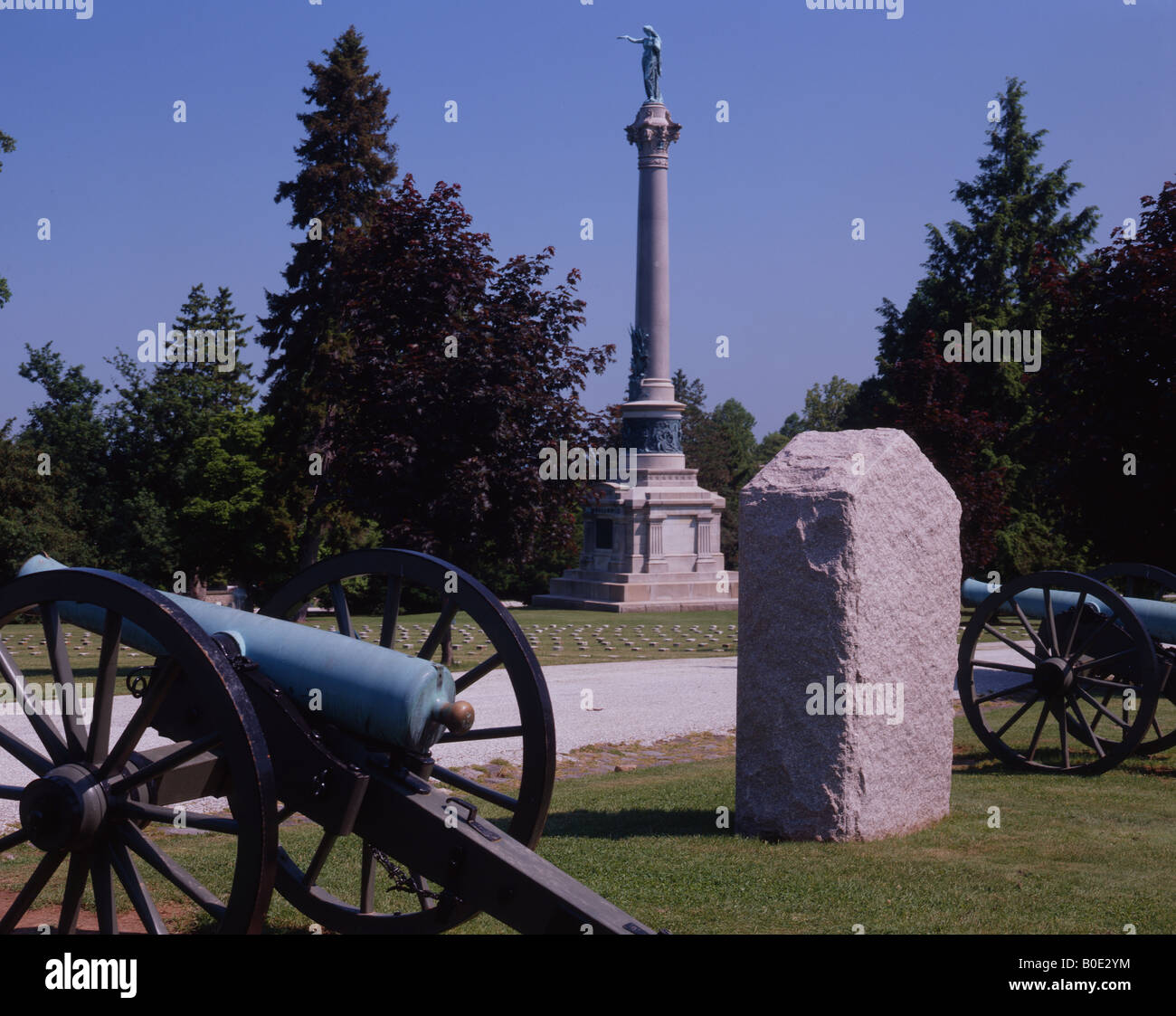 American Civil War Military Park- Gettysburg Stock Photo