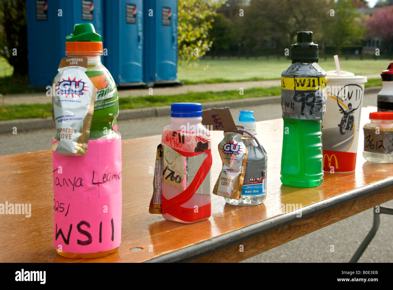 Special custom mixed high energy and hydrating drinks for marathon