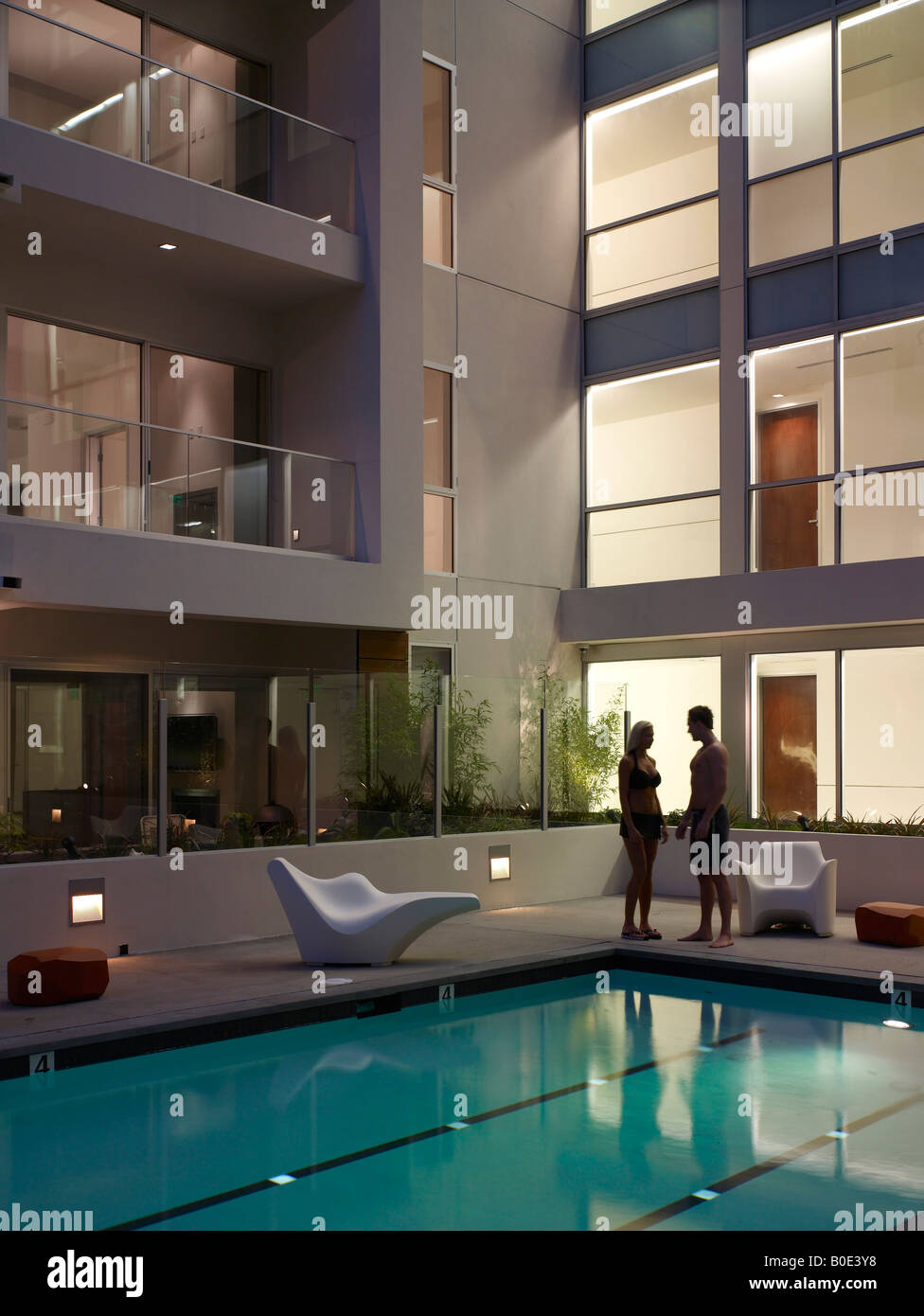 The Hollywood Condominium, Hollywood, California. Architect: Kanner Architects Stock Photo