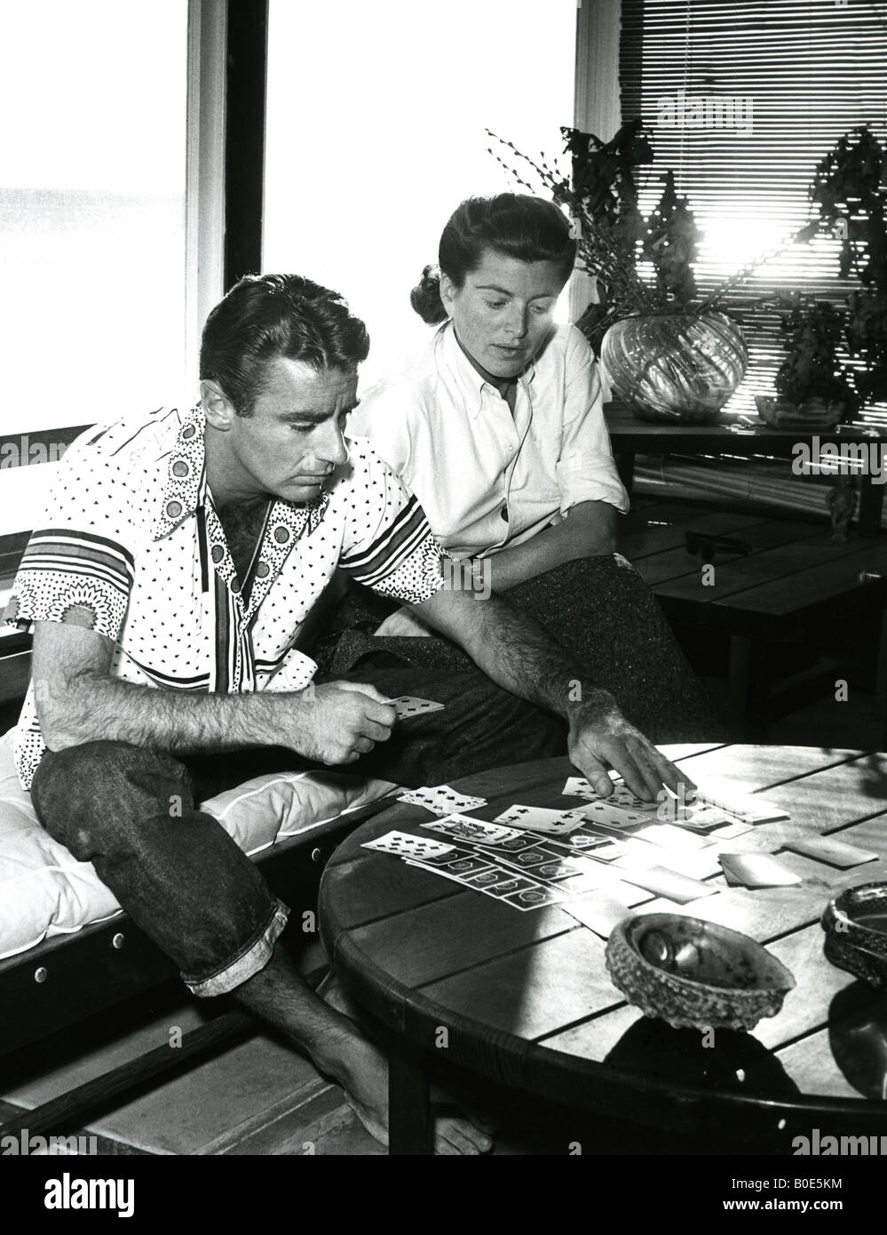 PETER LAWFORD and his wife  Pat Kennedy at their Santa Monica home about 1964 - they divorced in 1966 Stock Photo