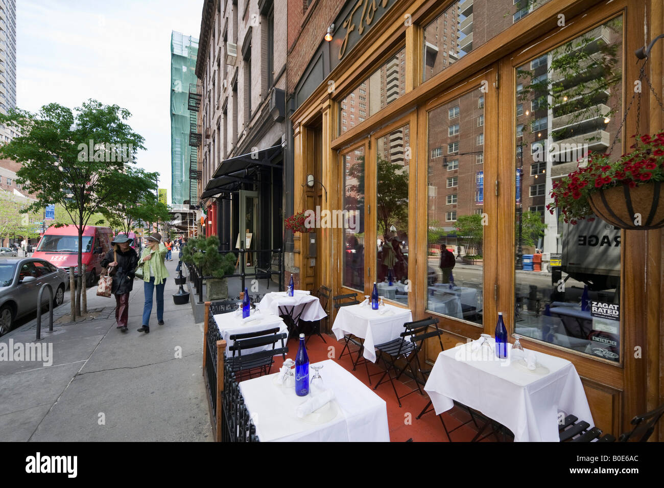 Restaurant on Greenwich Street, Tribeca, Manhattan, New York City Stock Photo