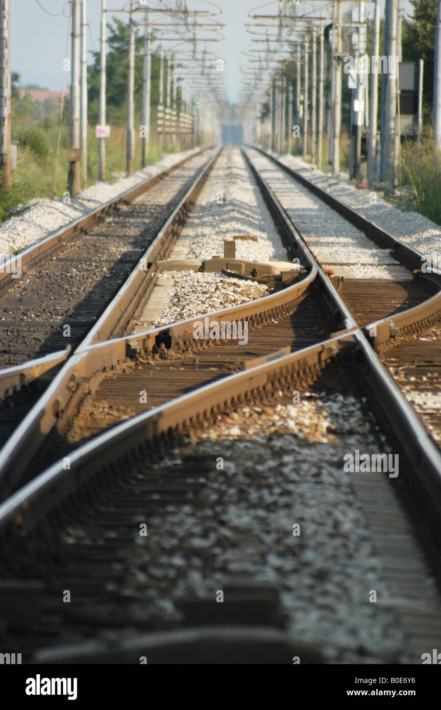 Railway - Friuli North Italy Stock Photo