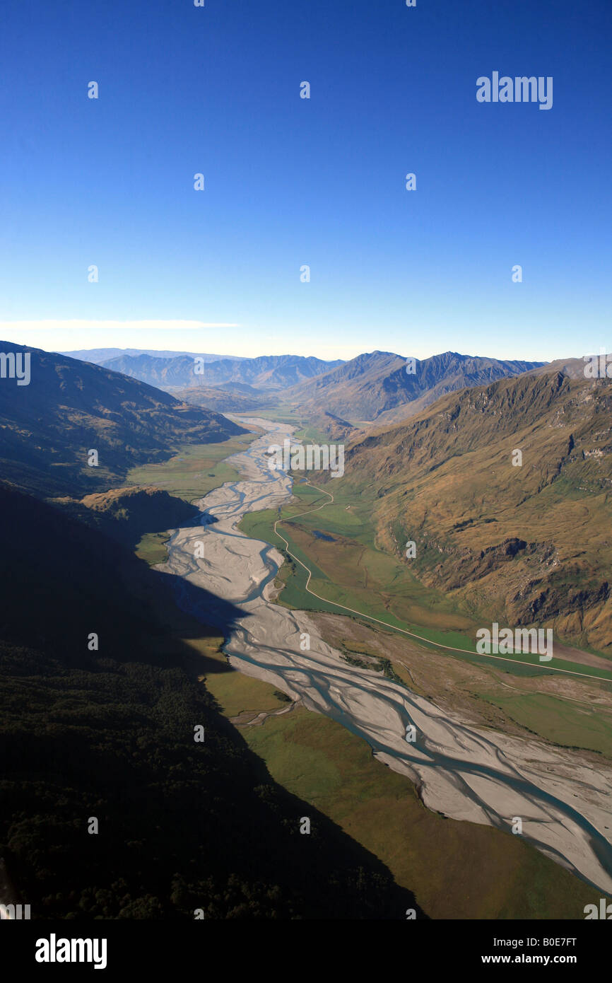 Matukituki river back to Lake Wanaka Mount Aspiring Mount Cook national park, South Island New