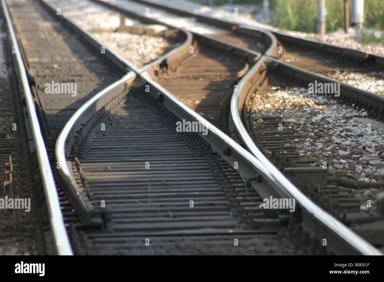 Railway line Rotaie - Friuli Italy Stock Photo
