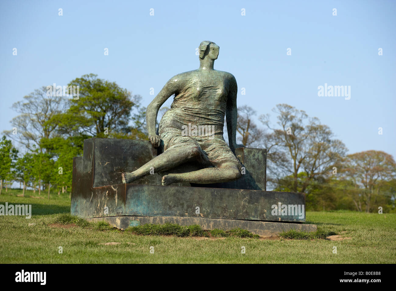 Draped Seated Woman Sculpture By Henry Moore At Yorkshire