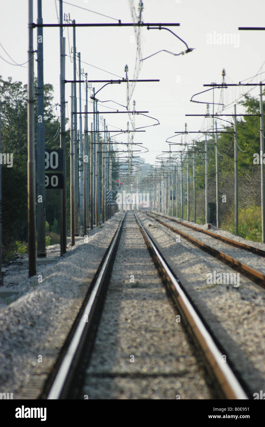 Railway - Friuli Italy Stock Photo
