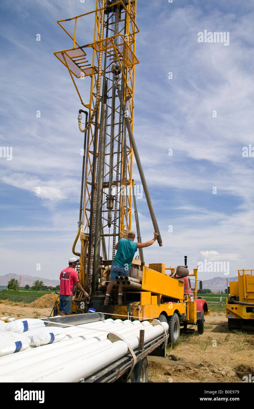 Drilling for water. Stock Photo