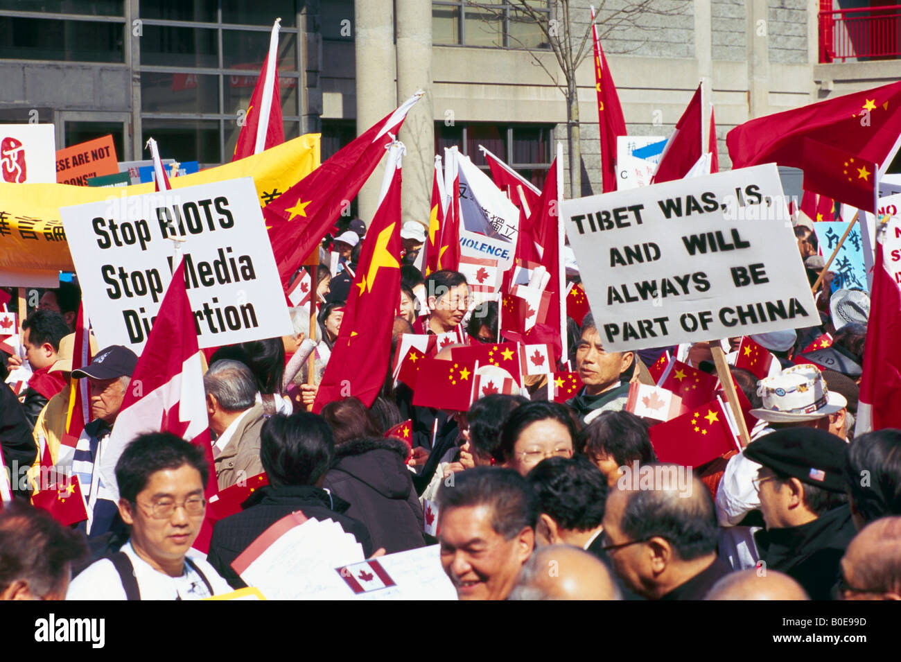 Peaceful Chinese Protest Rally held in Chinatown Vancouver British ...
