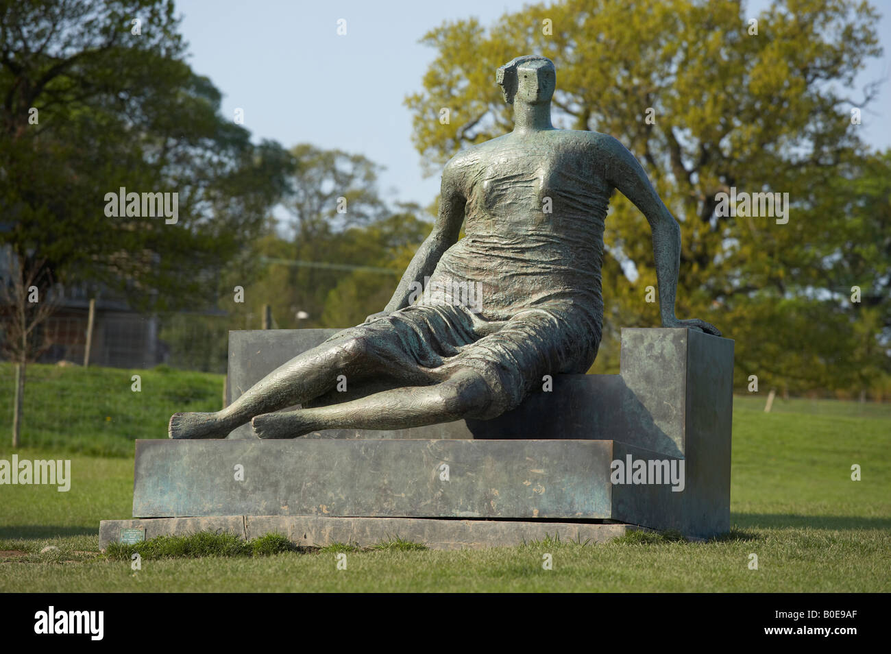 Draped Seated Woman Sculpture By Henry Moore At Yorkshire