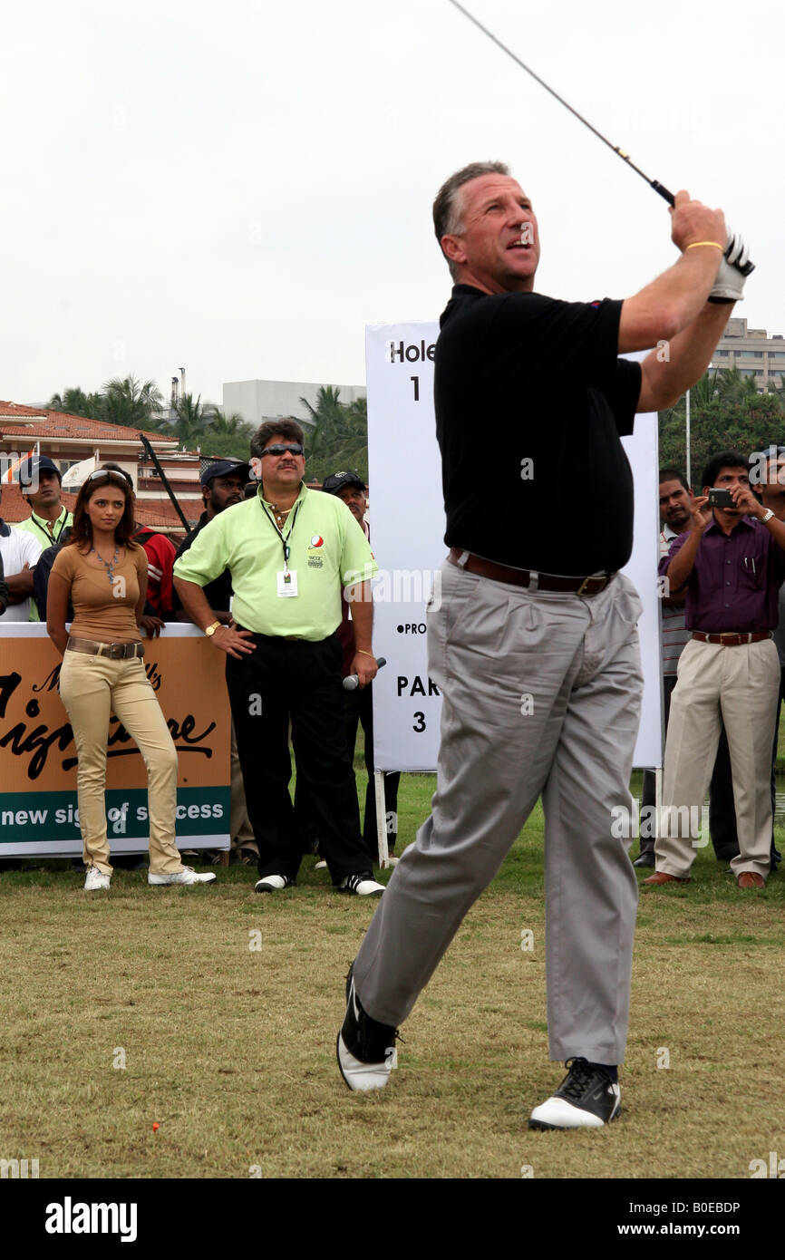 Ian Botham of England participates at the inaugural World Cup of Golfing Cricketers. Stock Photo