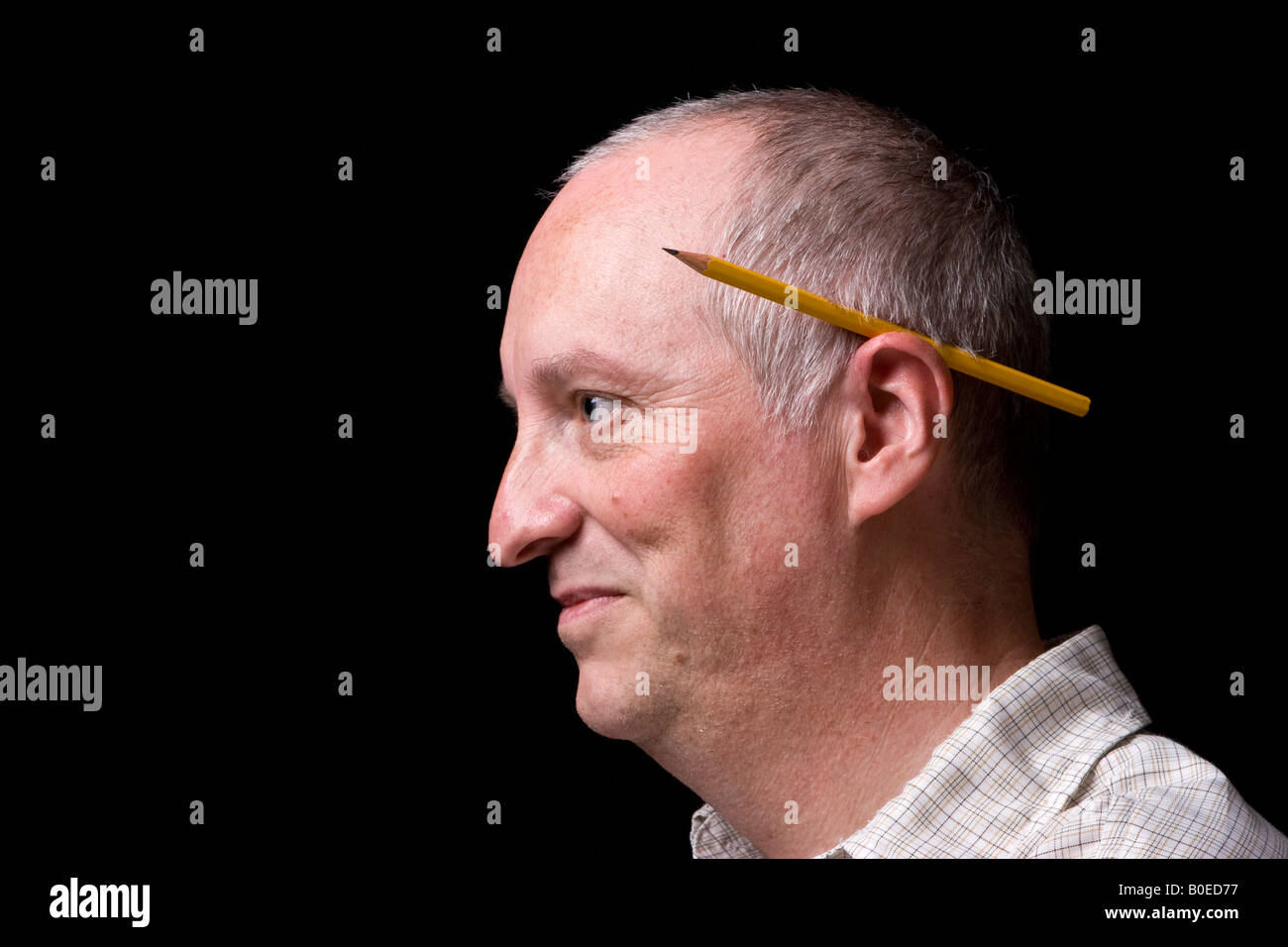 Pencil behind the ear hires stock photography and images Alamy