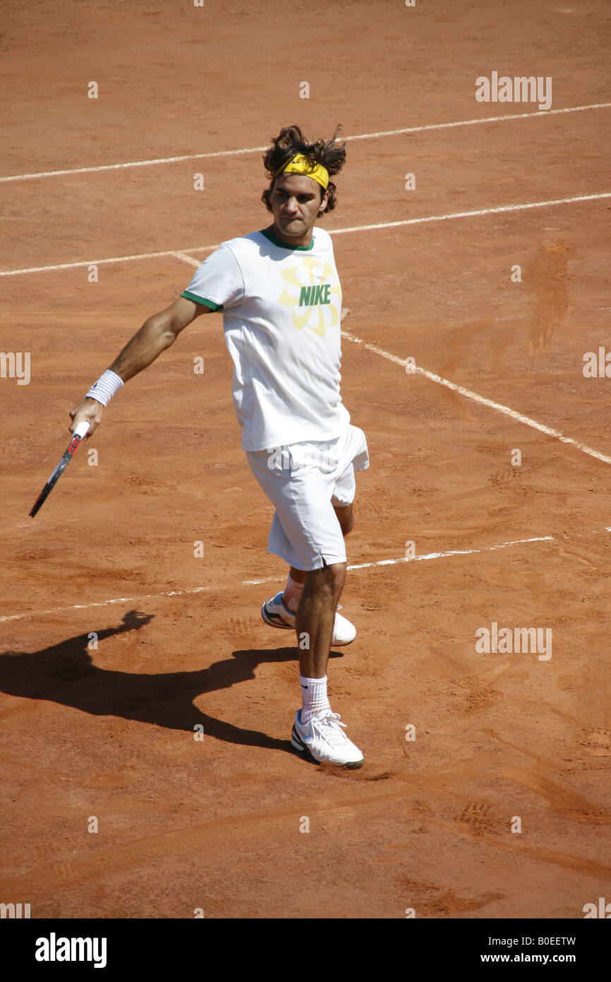 roger federer at the atp masters in rome may 2008 Stock Photo - Alamy