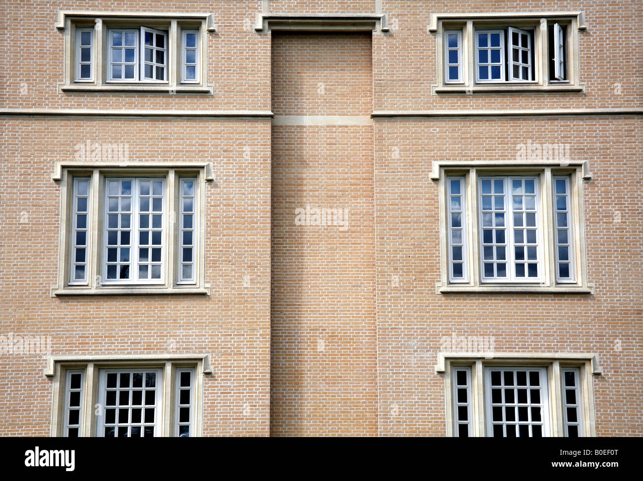 Detail of modern Library Court building at Jesus College Cambridge Stock Photo