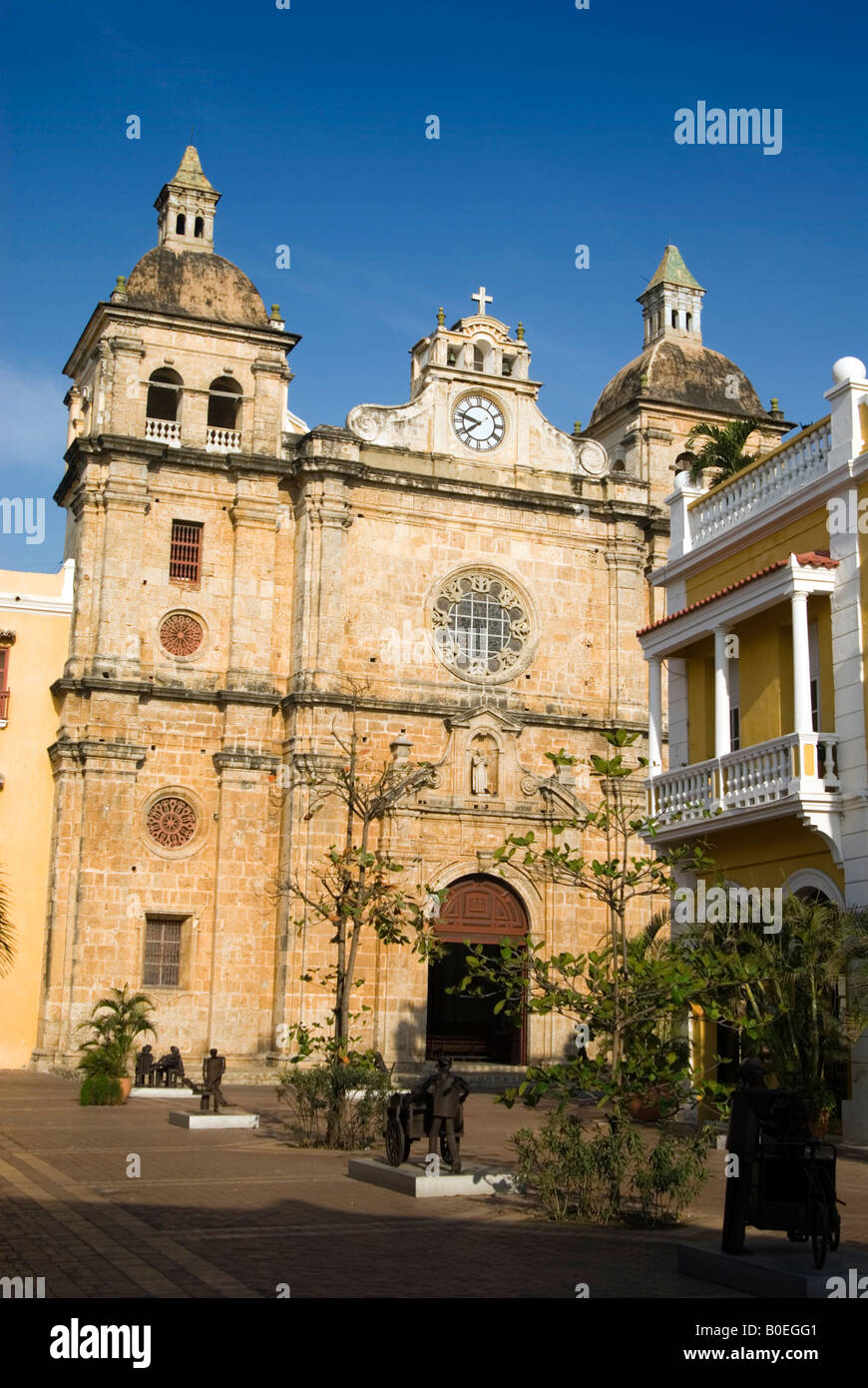 Iglesia de San Pedro Claver, Cartagena de Indias Colombia Stock Photo