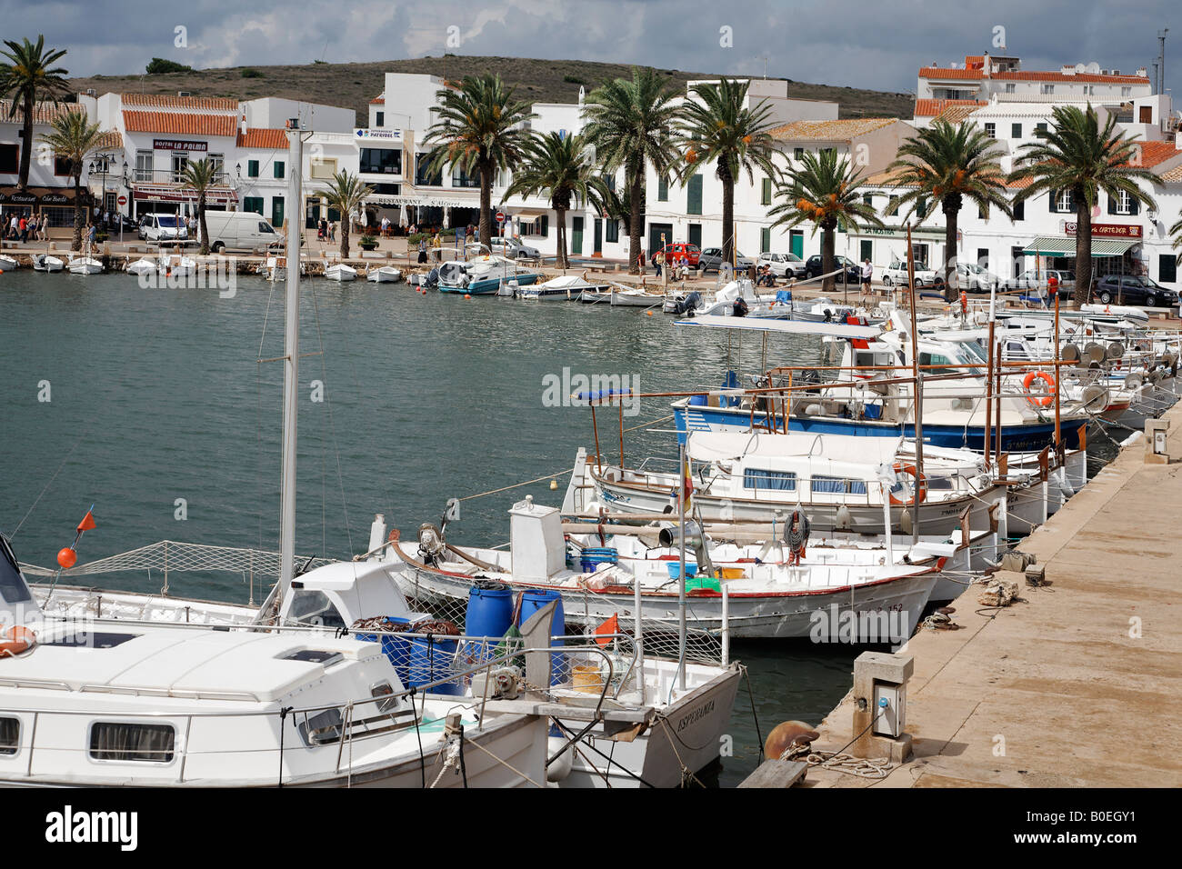Spain Menorca Fornells Port Stock Photo