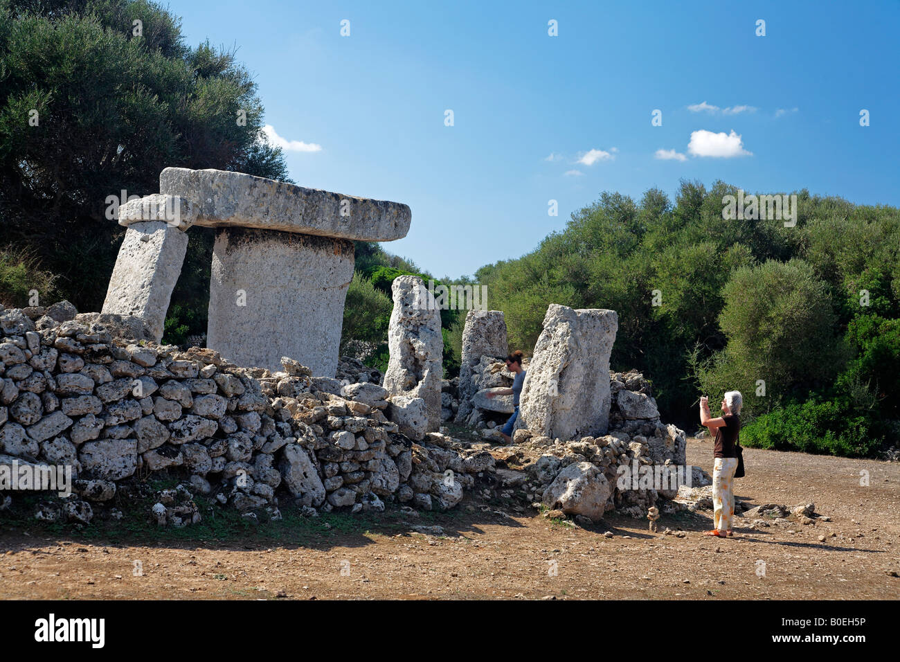 Spain Menorca Talati de Dalt archeological exavations Stock Photo
