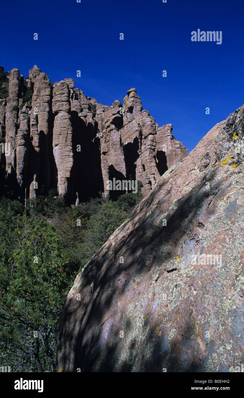 Volcanic rhyolite formations at Chiricahua National Monument, Arizona ...