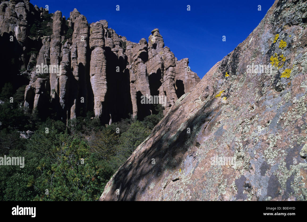 Volcanic rhyolite formations at Chiricahua National Monument Arizona ...