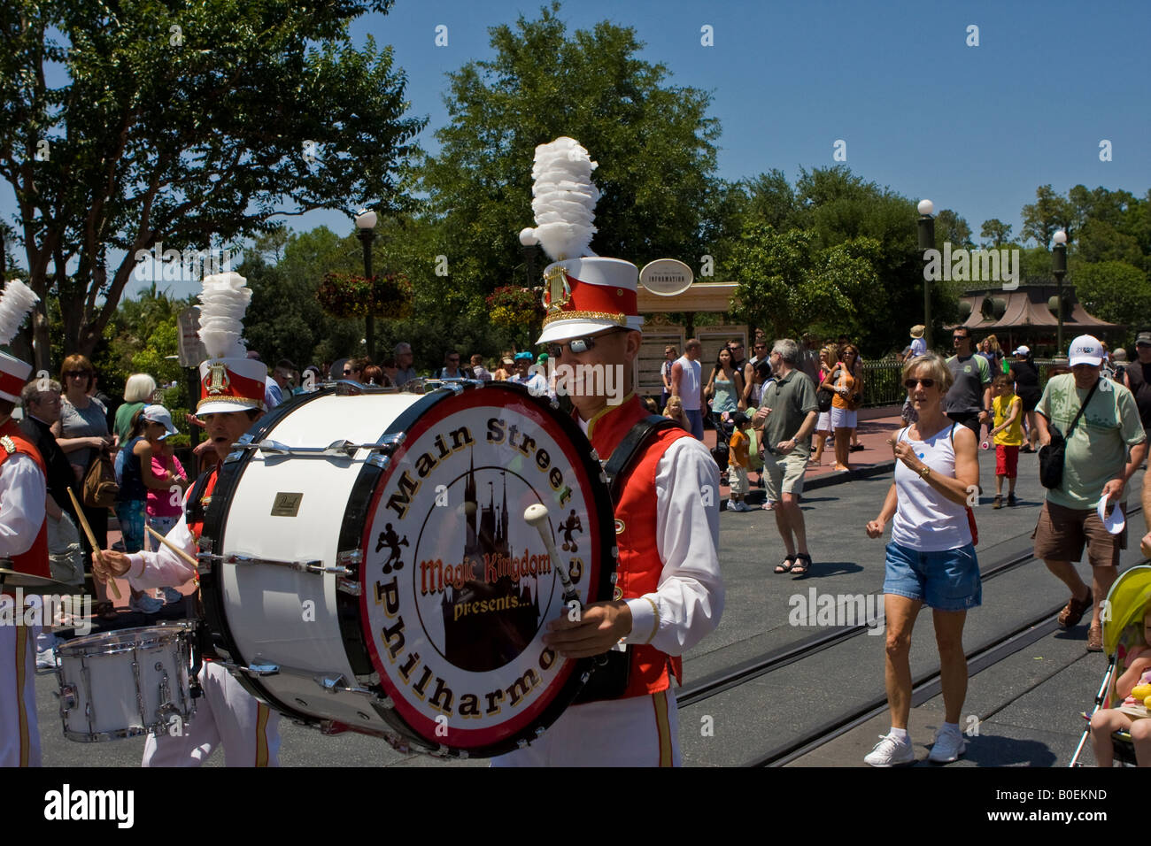Marching Band at Walt Disney World Resort in Orlando Florida Stock
