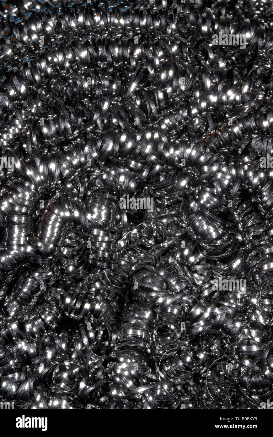 closeup of steel wool used for cleaning pots and pans Stock Photo