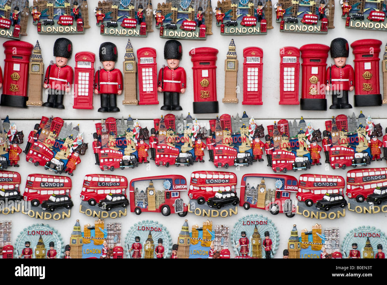 A Display Of London Tourist Souvenirs Stock Photo