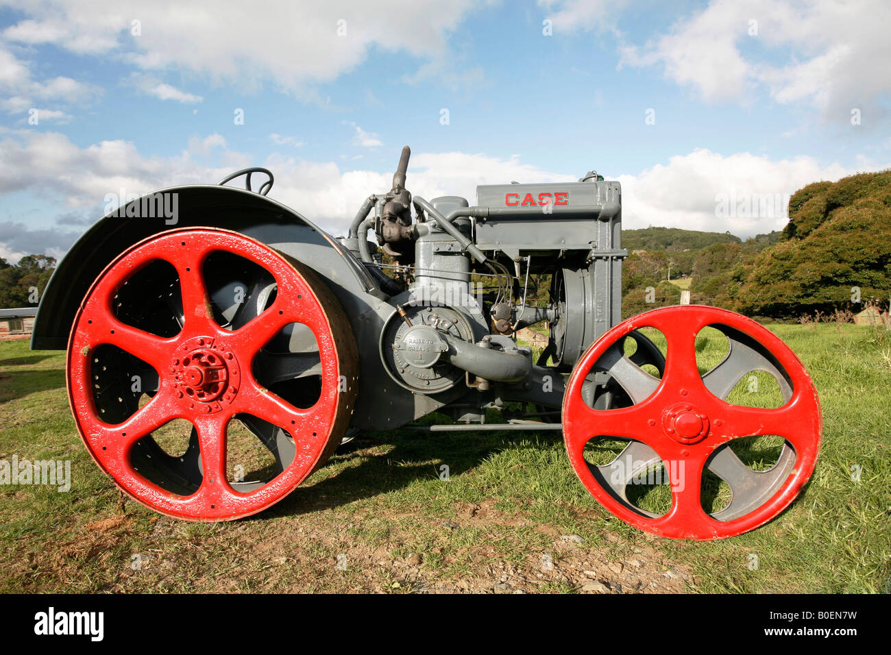 Antique 1926 Case Cross Engine Tractor Stock Photo Alamy