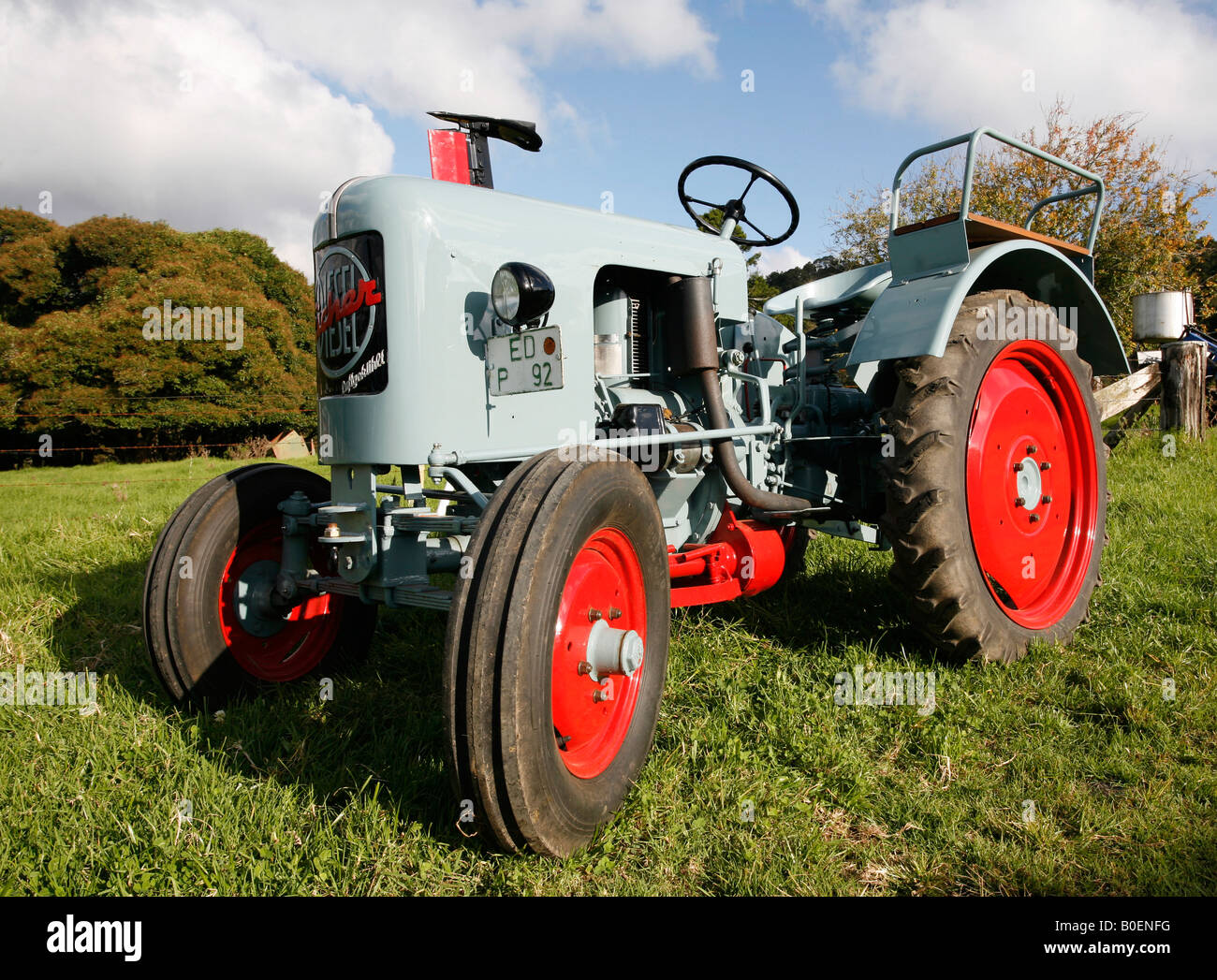 Antique 1956 Eicher 1 cylinder tractor Stock Photo