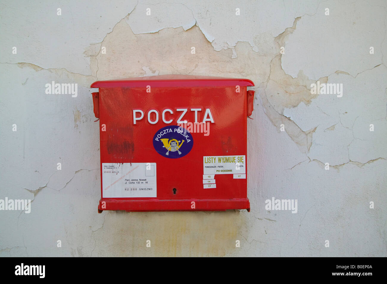 Mail box Warsaw Poland Stock Photo Alamy