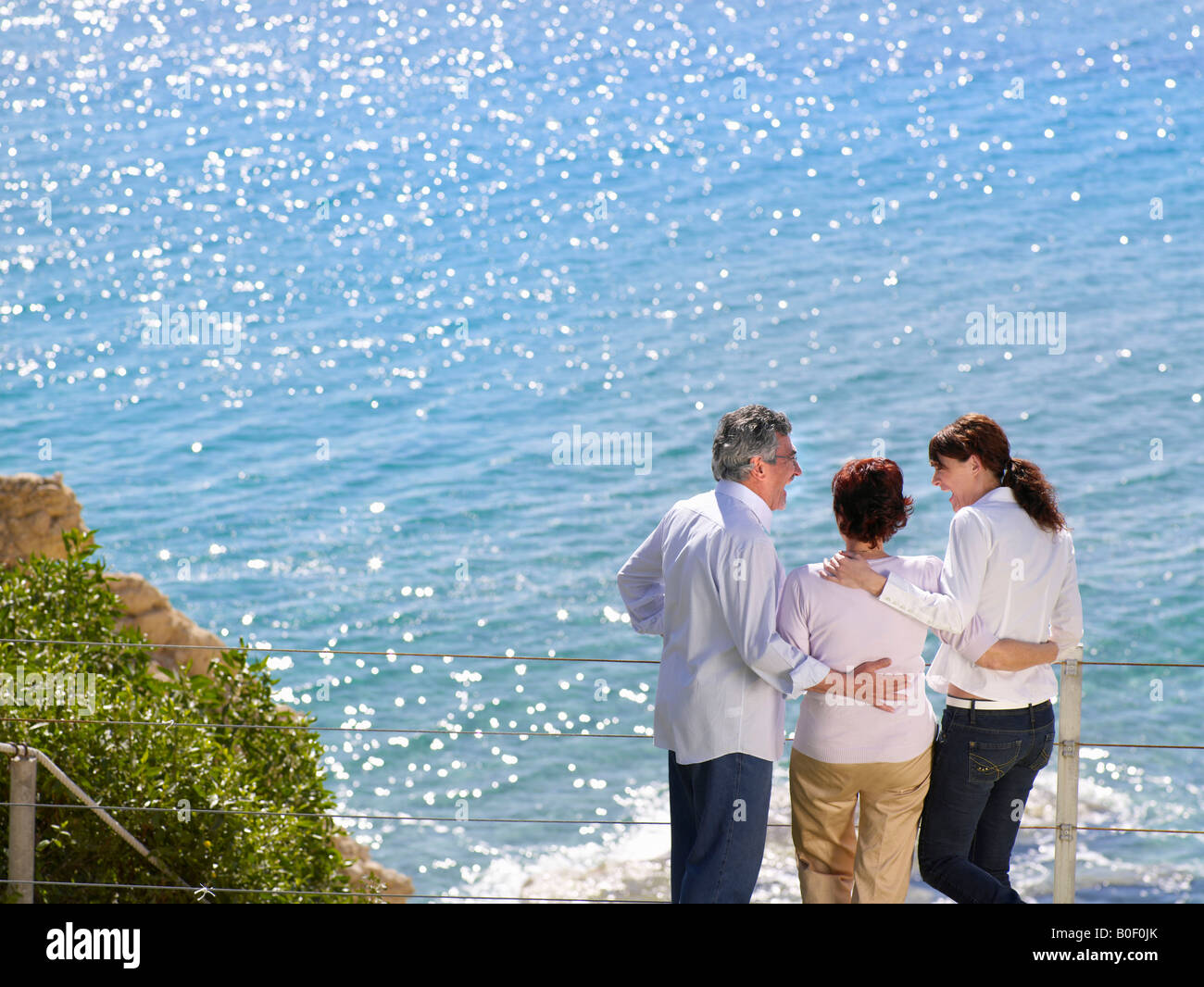 Family by the sea Stock Photo