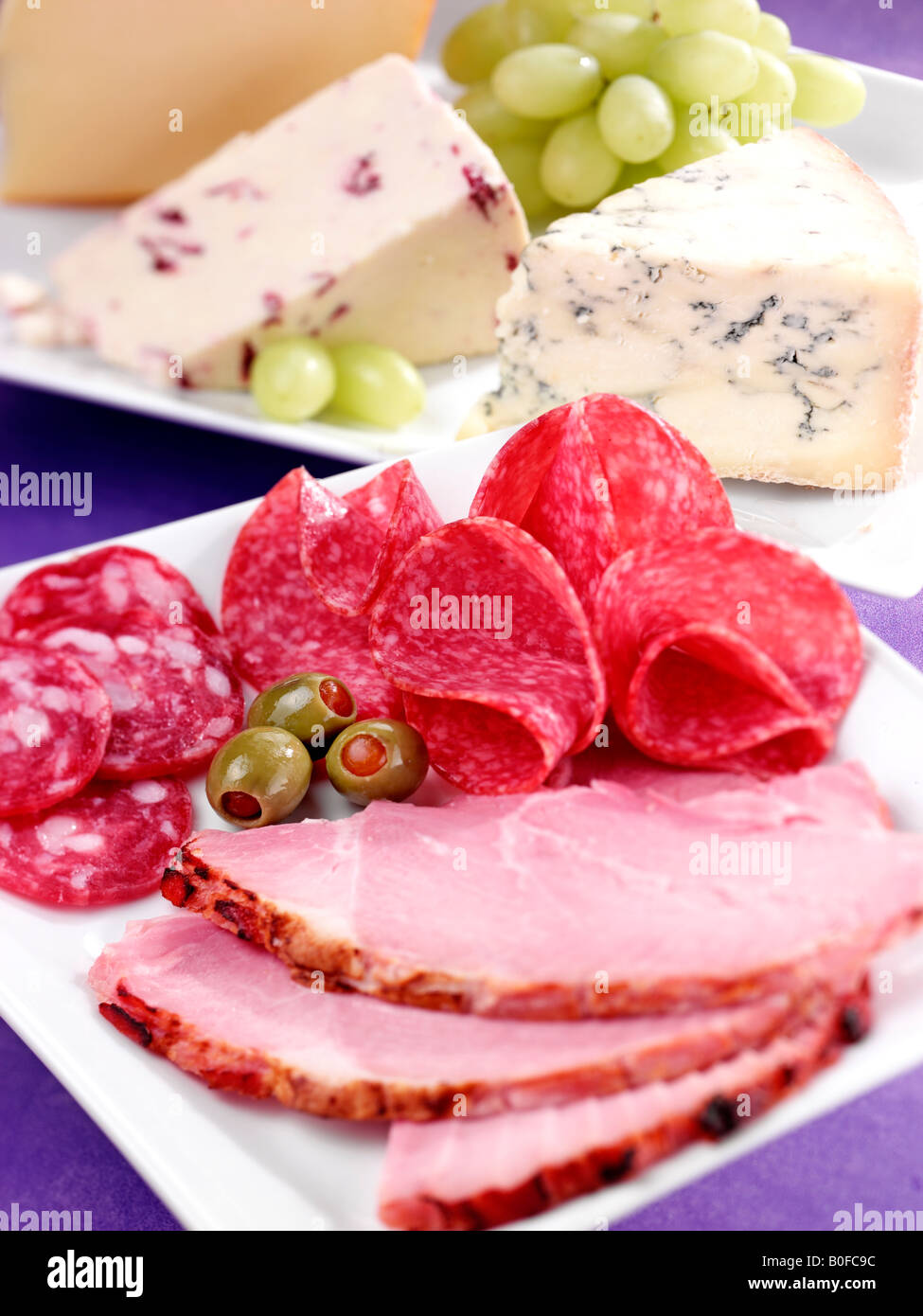 COLD MEATS AND CHEESE Stock Photo Alamy