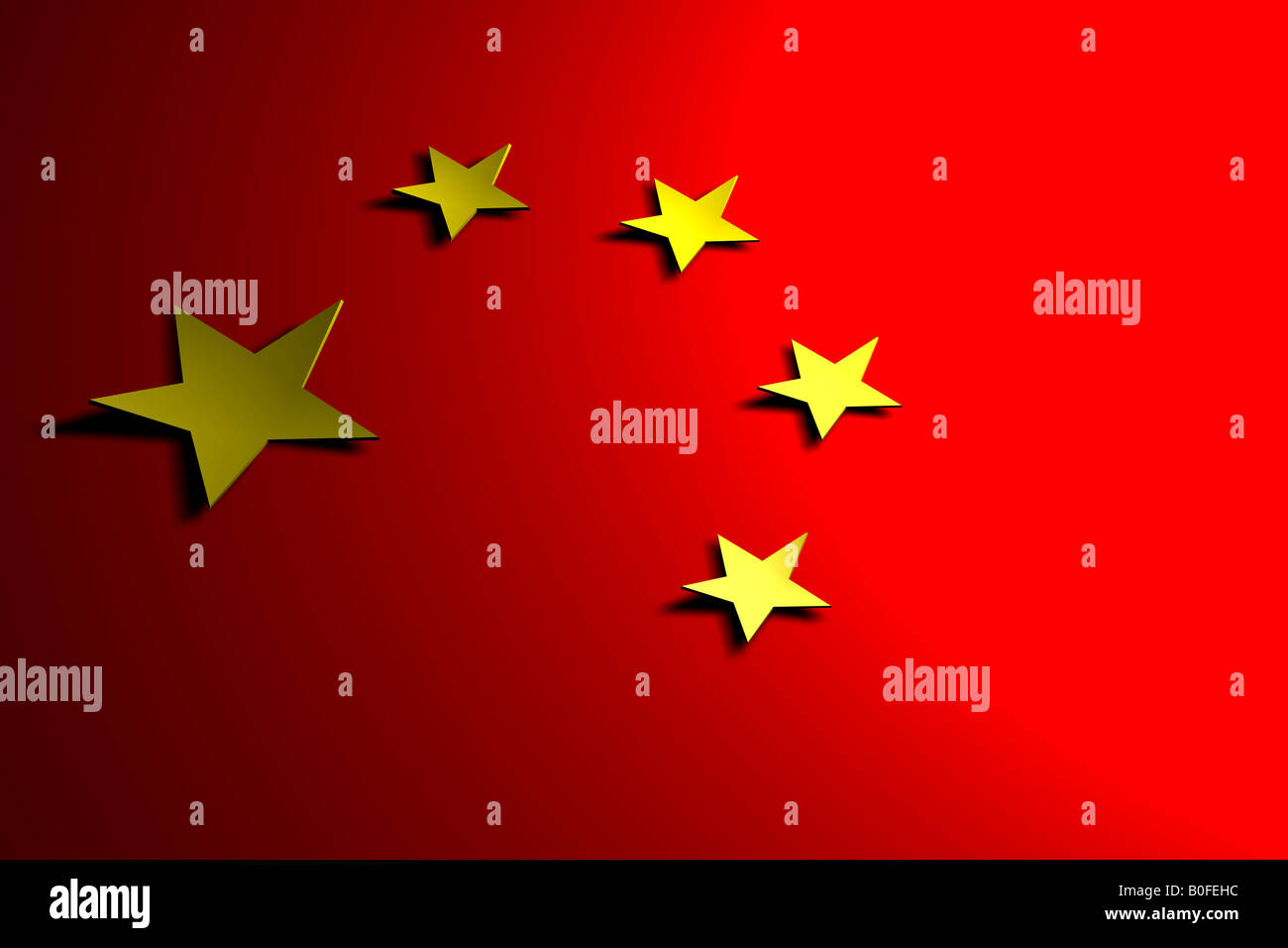 Flag of China - 3D Stock Photo