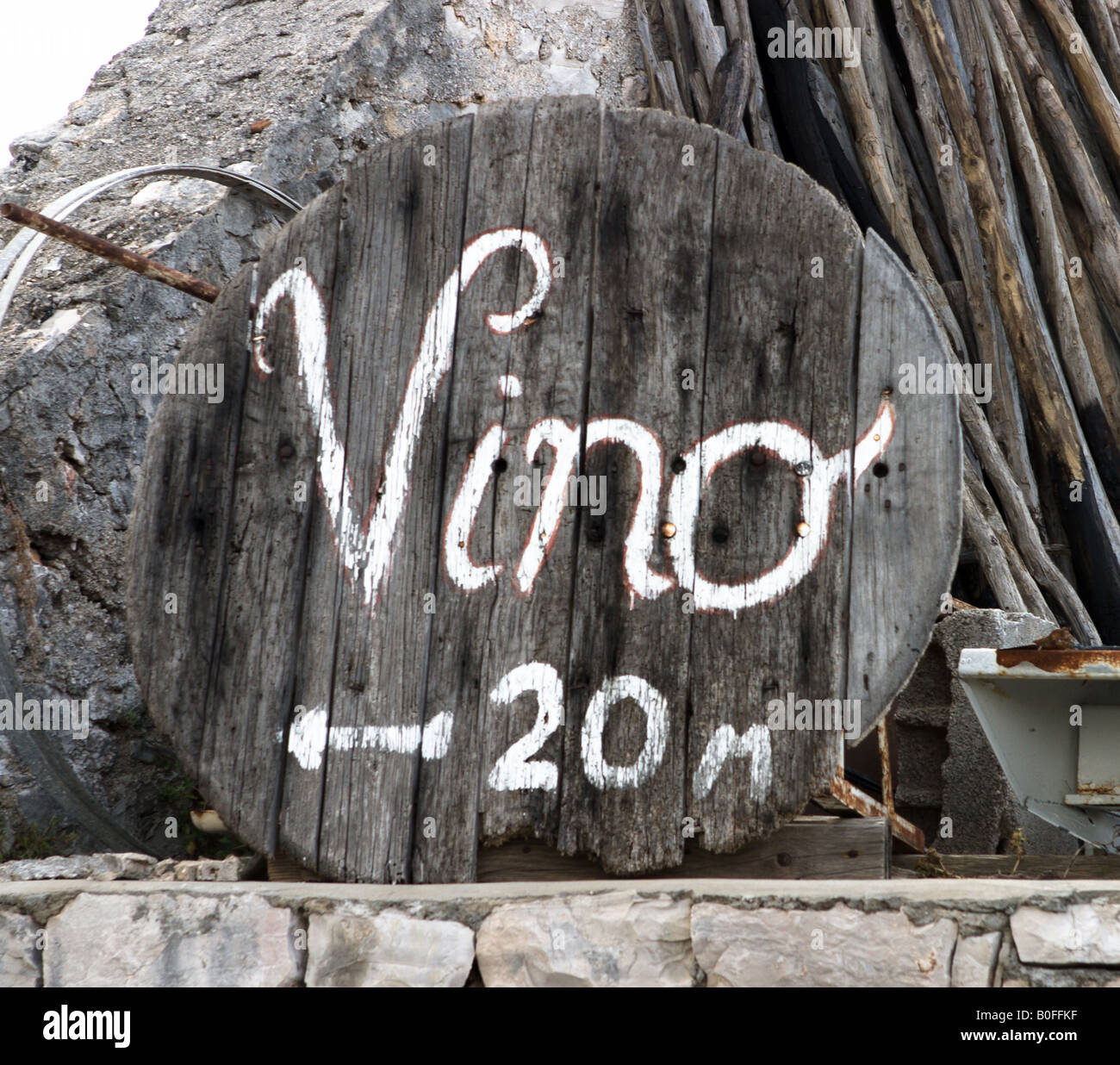 'Vino' sign Stock Photo